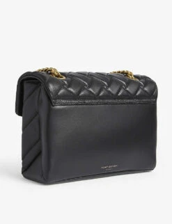 Kurt Geiger London Kensington X Leather Shoulder Bag -Kurtgeiger Store 133 3004522 1470400109 BLACKGLD ALT02