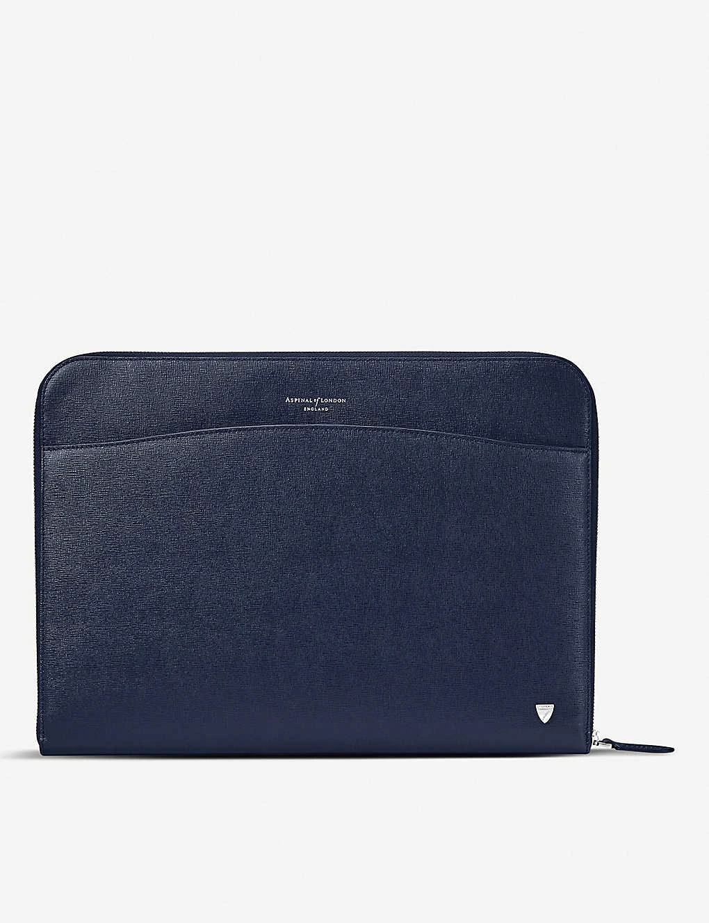 Logo-embellished Grained-leather Laptop Case 1 Logo-embellished Grained-leather Laptop Case
