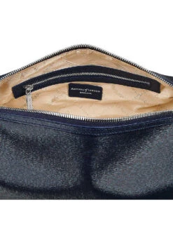 Logo-embellished Zipped Leather Wash Bag -Kurtgeiger Store 528 10005 015014713990000 NAVY ALT03