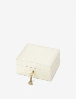 Bijou Croc-embossed Leather Jewellery Box