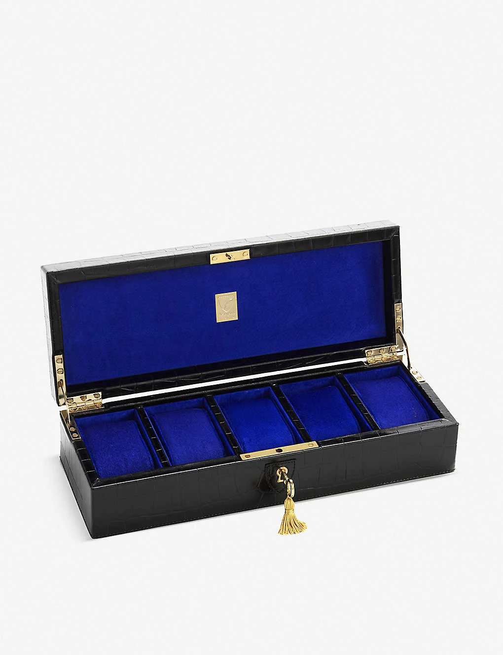 Lock And Key Croc-embossed Leather Watch Box 2 Lock And Key Croc-embossed Leather Watch Box - Image 2