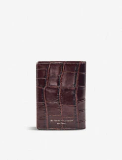 Double Fold Croc-embossed Leather Card Holder -Kurtgeiger Store 528 10005 039227700010000 ALT02