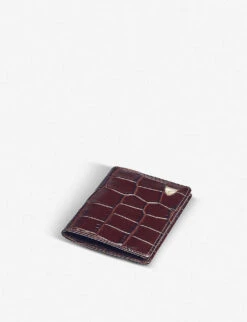 Double Fold Croc-embossed Leather Card Holder -Kurtgeiger Store 528 10005 039227700010000 ALT03