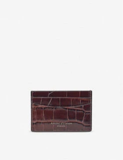 Logo-embellished Croc-embossed Leather Card Holder -Kurtgeiger Store 528 10005 039230500010000 ALT02