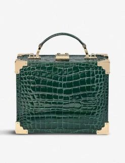 Trunk Mini Croc-embossed Leather Clutch Bag -Kurtgeiger Store 528 10005 042157123600000 ALT02