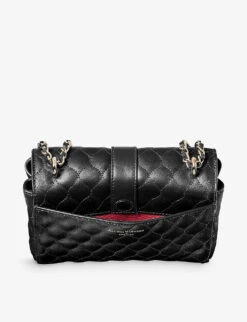 Lottie Quilted Leather Shoulder Bag 10 Lottie Quilted Leather Shoulder Bag -Kurtgeiger Store 528 10005 042174522480000 BLACK ALT04