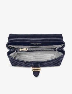 Lottie Quilted Leather Shoulder Bag -Kurtgeiger Store 528 10005 042174522490000 NAVY ALT03