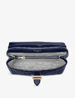 Lottie Large Quilted Leather Shoulder Bag -Kurtgeiger Store 528 10005 042191422490000 NAVY ALT03