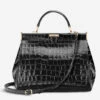 The Dockery Large Croc-embossed Leather Top-handle Bag