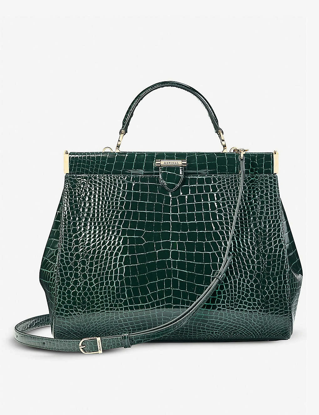 Florence Large Croc-embossed Leather Top-handle Bag 1 Florence Large Croc-embossed Leather Top-handle Bag