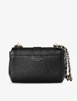 Lottie Micro Logo-engraved Grained-leather Shoulder Bag 6 Lottie Micro Logo-engraved Grained-leather Shoulder Bag -Kurtgeiger Store 528 10005 042203114110000 BLACK ALT02