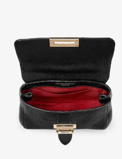 Lottie Micro Logo-engraved Grained-leather Shoulder Bag 7 Lottie Micro Logo-engraved Grained-leather Shoulder Bag -Kurtgeiger Store 528 10005 042203114110000 BLACK ALT03