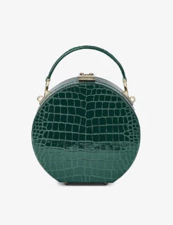 Hat Box Mini Croc-embossed Leather Cross-body Bag -Kurtgeiger Store 528 10005 042206923600000 ALT02