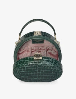 Hat Box Mini Croc-embossed Leather Cross-body Bag -Kurtgeiger Store 528 10005 042206923600000 ALT04