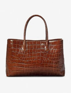 London Large Croc-embossed Leather Tote Bag -Kurtgeiger Store 528 10005 042215022770000 ALT02