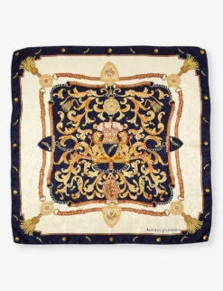 Signature Graphic-print Silk Scarf