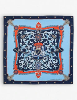 Signature Shield Graphic-print Silk Scarf -Kurtgeiger Store 528 10005 051114624680000 ALT01