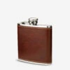 Classic Stainless-steel And Leather Hip Flask