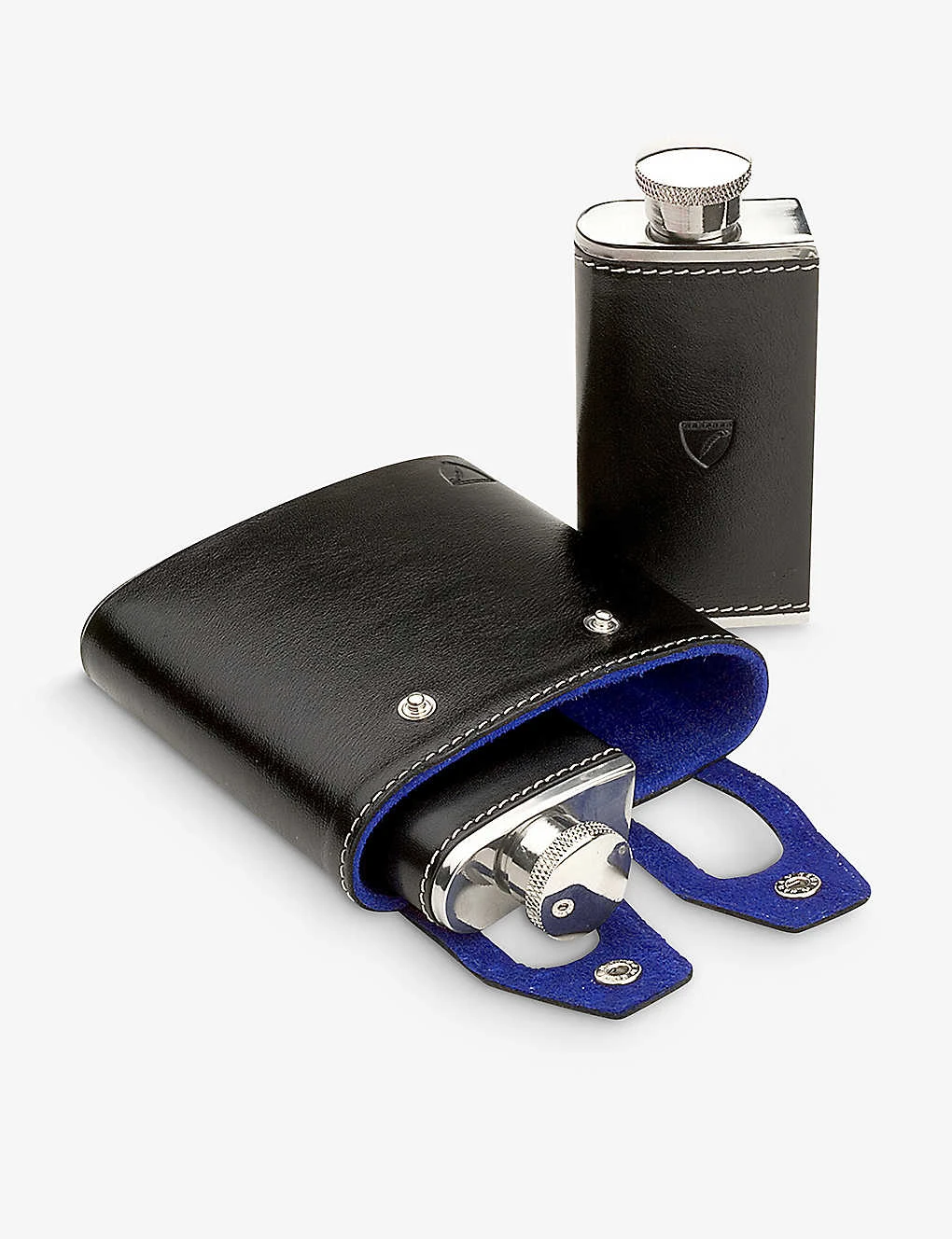 Double Stainless-steel And Leather Hip Flask 2 Double Stainless-steel And Leather Hip Flask - Image 2