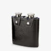 Double Stainless-steel And Leather Hip Flask
