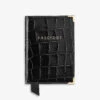 Logo-print Croc-embossed Leather Passport Cover