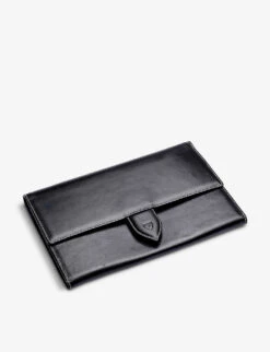 Deluxe Logo-embossed Leather Travel Wallet -Kurtgeiger Store 528 10005 062048700210000 BLACK ALT02