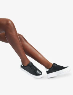 Kurt Geiger London Laney Leather Platform Trainers -Kurtgeiger Store 5305 10004 2339100109 BLACK ALT04