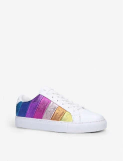 Kurt Geiger London Lane Metallic-stripe Leather Trainers 6 Kurt Geiger London Lane Metallic-stripe Leather Trainers -Kurtgeiger Store 5305 10004 2626069109 MULTOTHER ALT02
