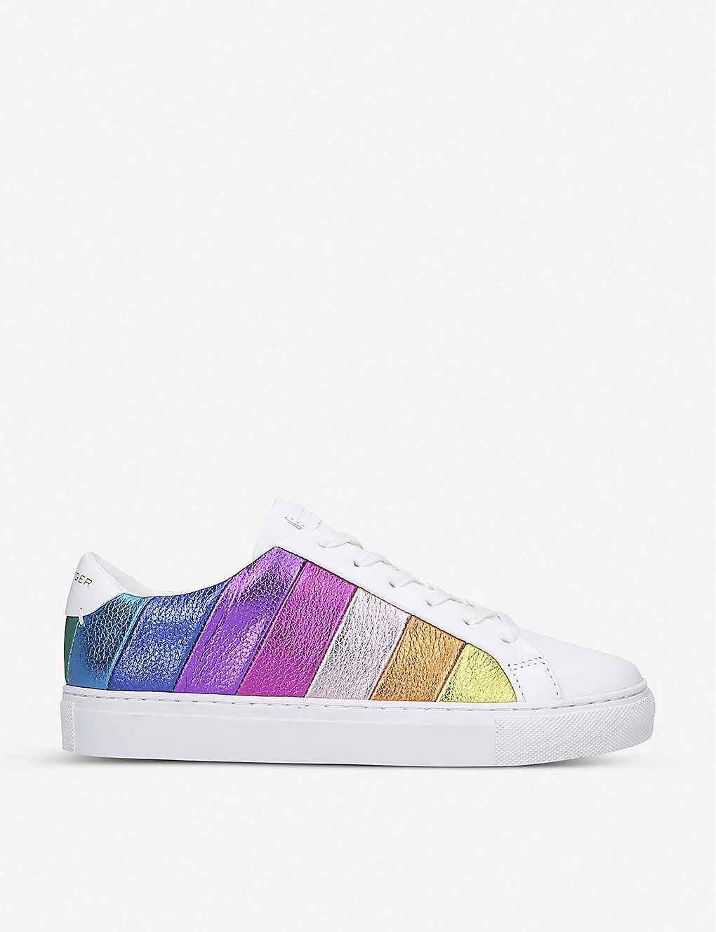 Kurt Geiger London Lane Metallic-stripe Leather Trainers 1 Kurt Geiger London Lane Metallic-stripe Leather Trainers