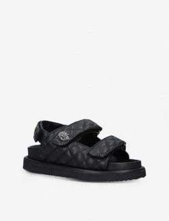 Kurt Geiger London Orson Quilted Leather Sandals -Kurtgeiger Store 5305 10004 3469600979 BLACK ALT02