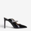 Kurt Geiger London Duke Crystal-embellished Patent-leather Heeled Mules