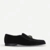 Kurt Geiger London Hugh Eagle Head Embellished Velvet Loafers