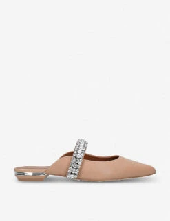 Kurt Geiger London Princely Embellished-strap Leather Mules