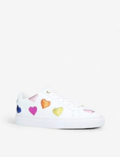 Kurt Geiger London Lio Metallic Hearts Leather Trainers 6 Kurt Geiger London Lio Metallic Hearts Leather Trainers -Kurtgeiger Store 923 10004 2279869109 MULTOTHER ALT02