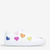 Kurt Geiger London Lio Metallic Hearts Leather Trainers