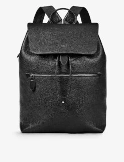 Reporter Logo-embellished Leather Backpack