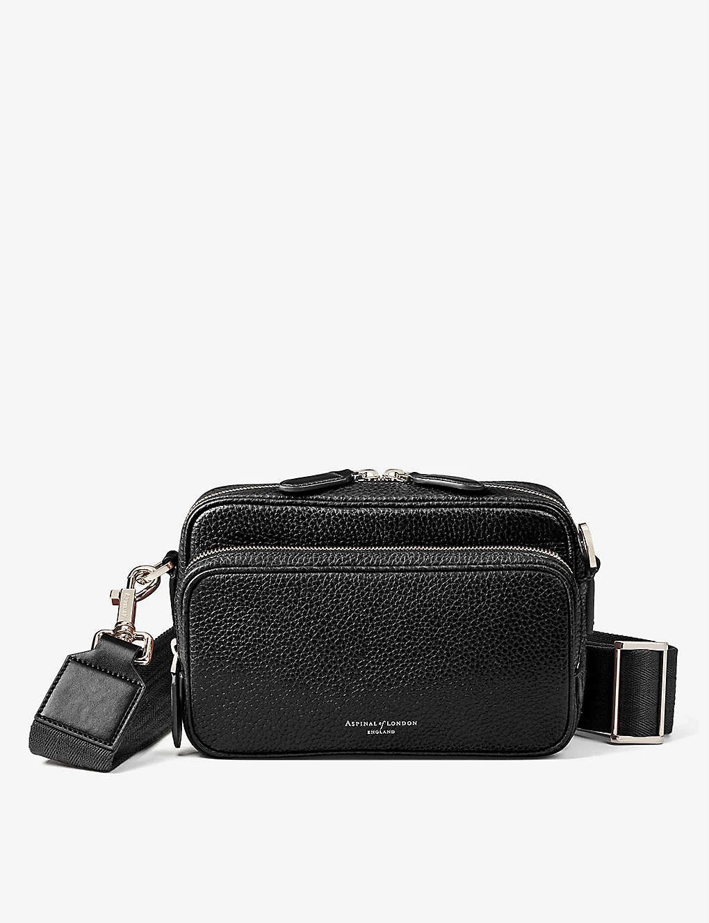 Reporter Logo-embellished Leather Cross-body Bag 1 Reporter Logo-embellished Leather Cross-body Bag