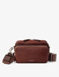 Reporter Logo-embellished Leather Cross-body Bag