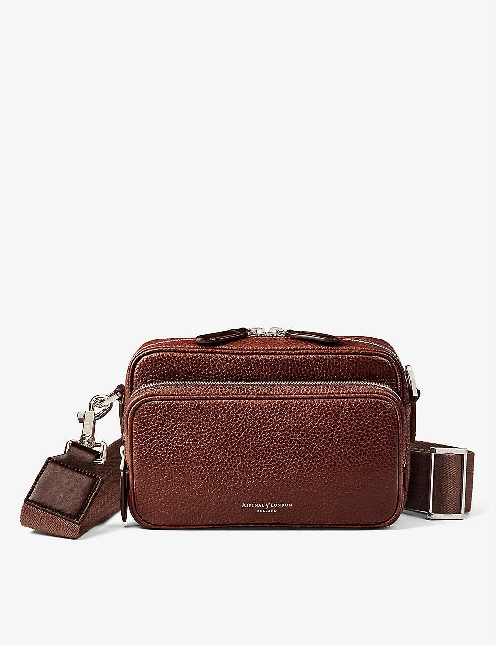 Reporter Logo-embellished Leather Cross-body Bag 1 Reporter Logo-embellished Leather Cross-body Bag