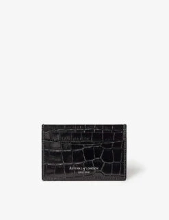 Slim Crocodile-embossed Leather Credit Card Case -Kurtgeiger Store R00117704 ALT02