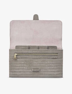 Classic Crocodile-embossed Leather Travel Wallet -Kurtgeiger Store R00117904 ALT03