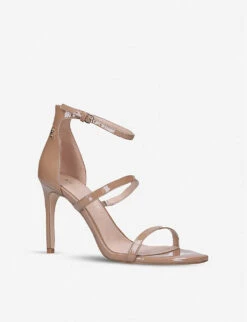 Kurt Geiger London Park Lane Stiletto Patent Leather Sandals -Kurtgeiger Store R00137696 CAMEL ALT02