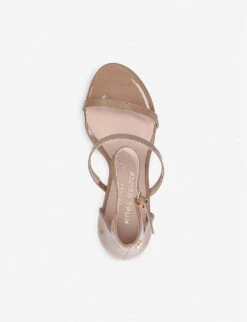 Kurt Geiger London Park Lane Stiletto Patent Leather Sandals -Kurtgeiger Store R00137696 CAMEL ALT03