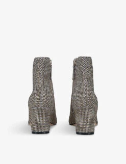 Kurt Geiger London Burlington Houndstooth-print Woven Ankle Boots -Kurtgeiger Store R03679137 BEIGE ALT03