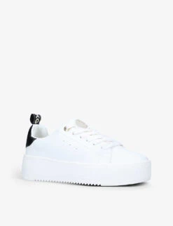 KG Kurt Geiger Lighter Platform Faux-leather Trainers -Kurtgeiger Store R03695177 WHITEBLK ALT02
