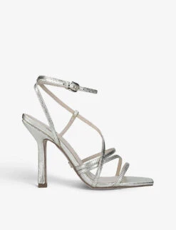 KG Kurt Geiger Alexa Metallic Faux-leather Heeled Sandals