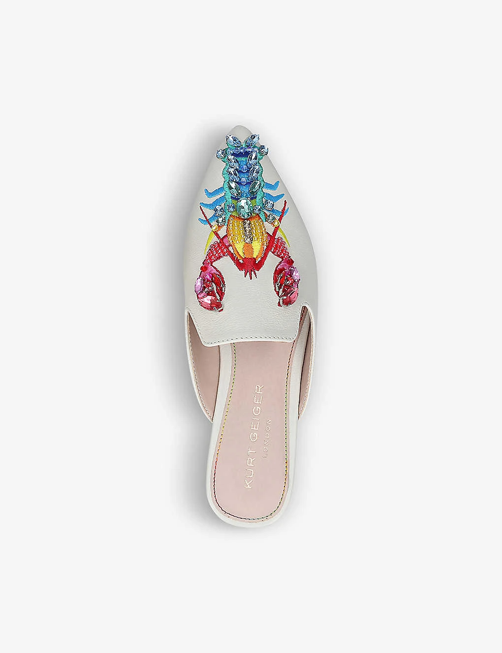 Kurt Geiger London Otter Rainbow Lobster-embroidered Leather Mules 2 Kurt Geiger London Otter Rainbow Lobster-embroidered Leather Mules - Image 2