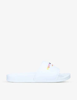 Kurt Geiger London KGL Brand-embossed Shell Pool Sliders
