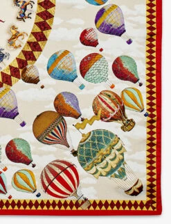 Hot Air Balloon Graphic-print Silk Scarf -Kurtgeiger Store R03706373 RED ALT02