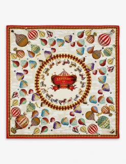 Hot Air Balloon Graphic-print Silk Scarf -Kurtgeiger Store R03706373 RED ALT03